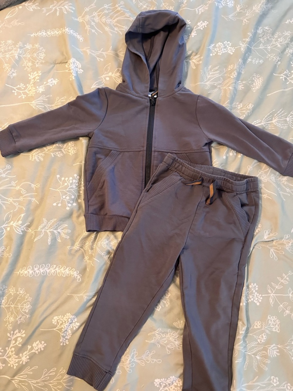 Tommy Bahama Kids Hooded Zip Sweatshirt and Joggers - Slate Blue